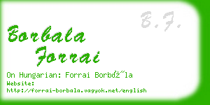 borbala forrai business card